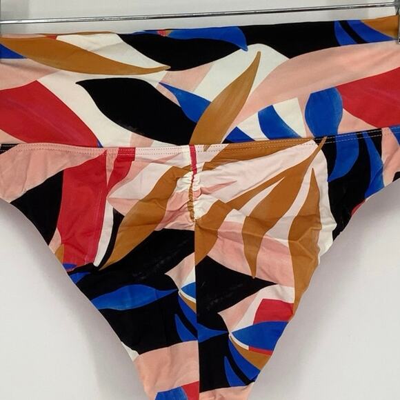 prAna Size M Pink Tropics Aurelia Swim Bikini Bottom High Waisted Swimwear Q5-3 - Picture 6 of 9